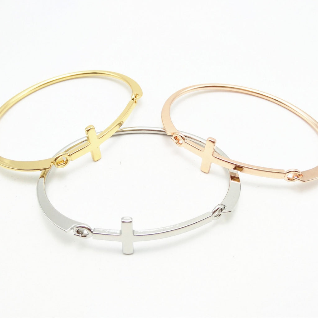 Steel Cross Bracelet