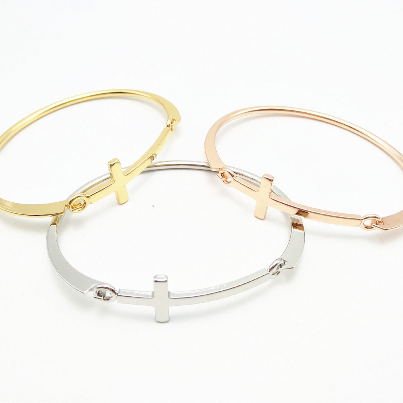 Steel Cross Bracelet