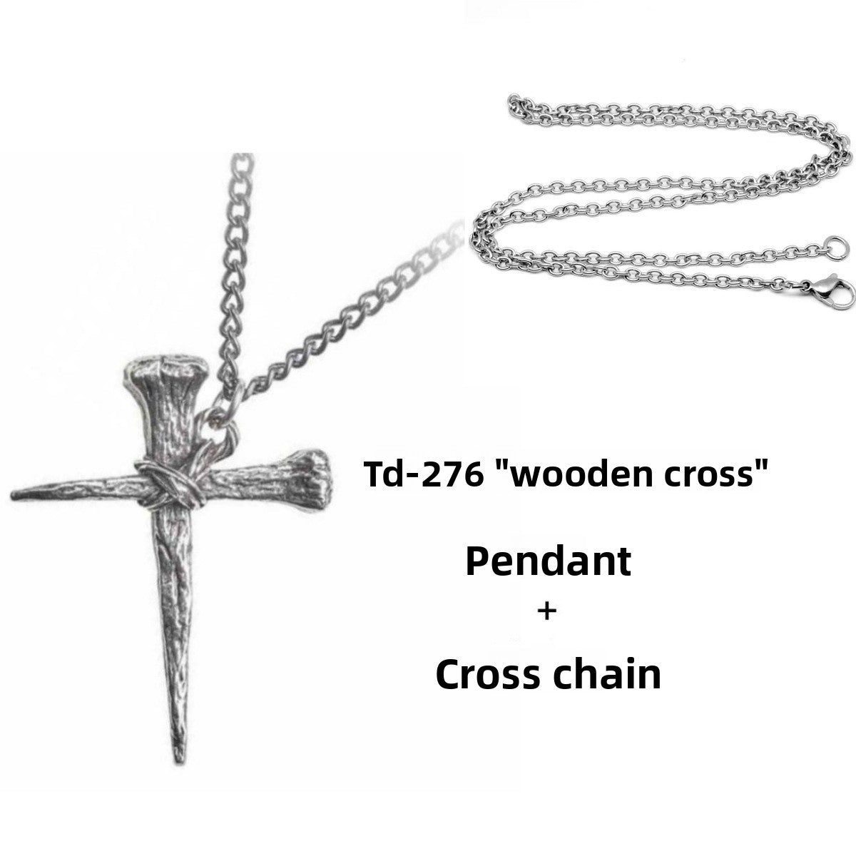 Nail Cross Necklace