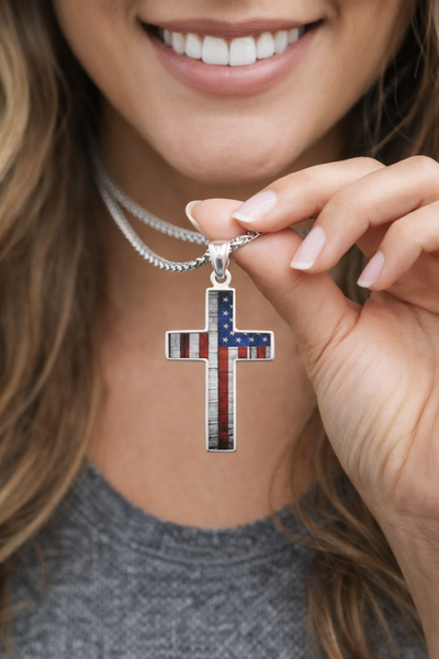 Faith & Freedom Cross Pendant Necklace