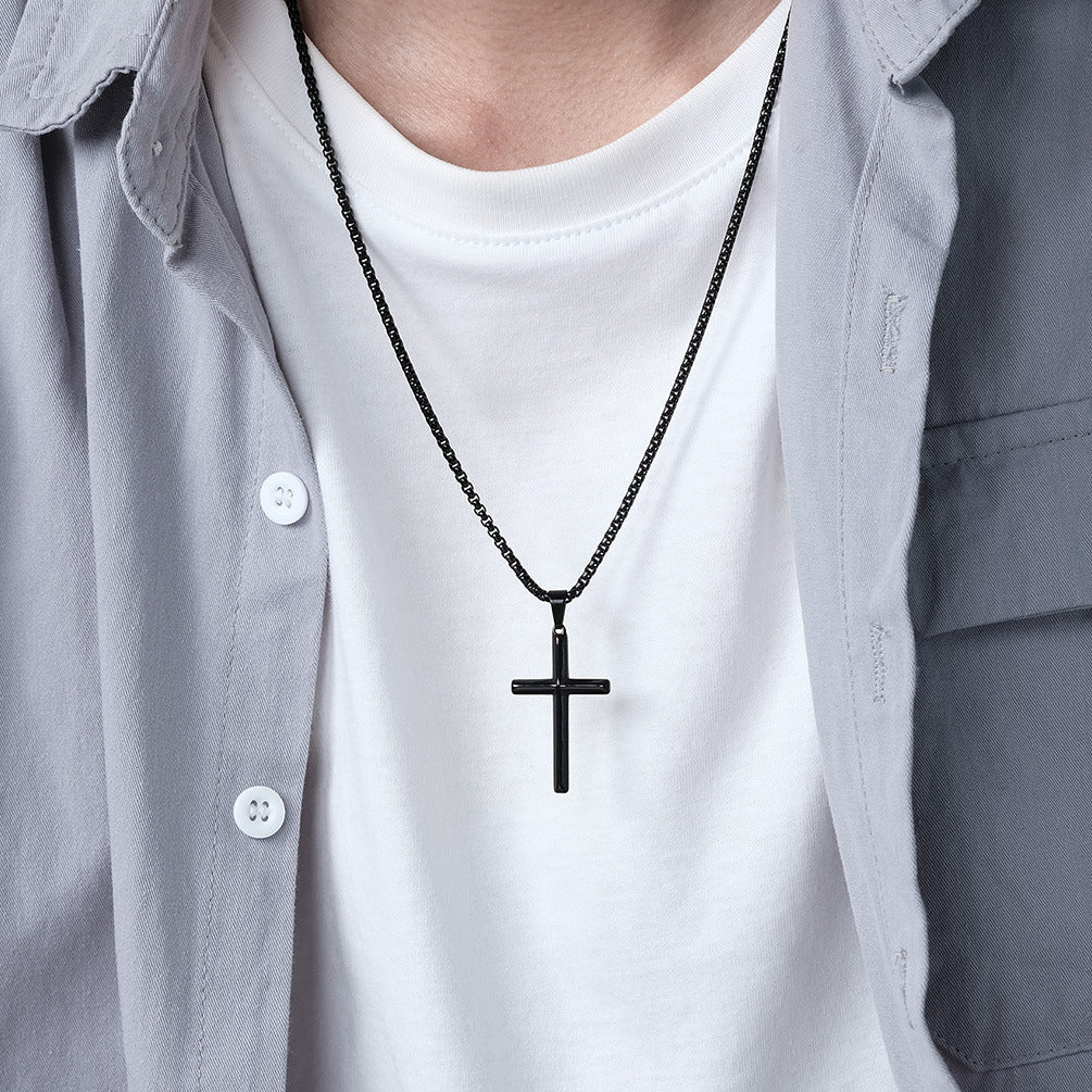 Titanium Steel Cross Necklace
