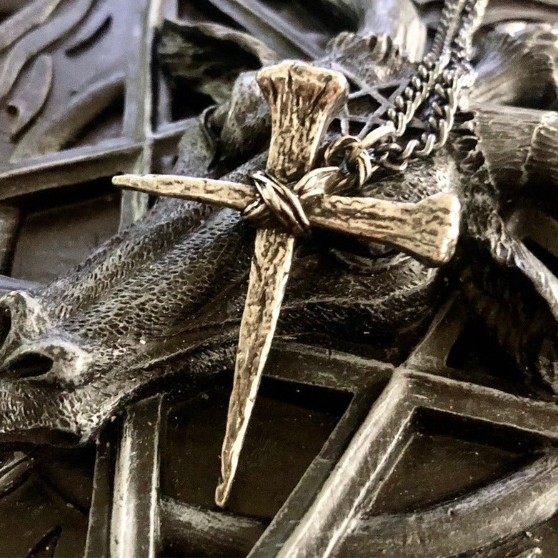 Nail Cross Necklace