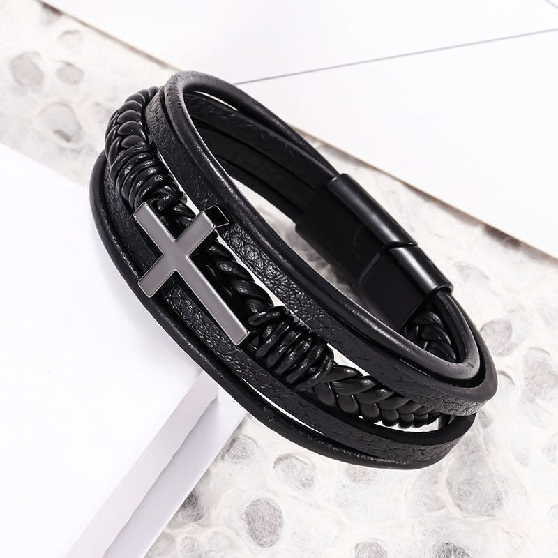 Leather Faith Bracelet