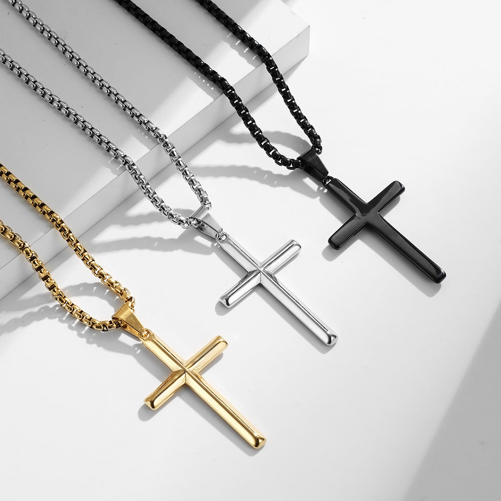 Titanium Steel Cross Necklace